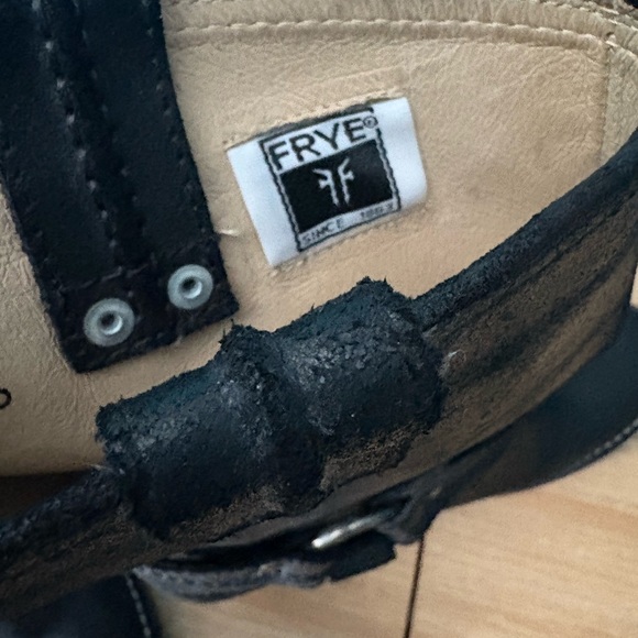 Frye Black Leather Heeled Boots - Picture 6 of 11